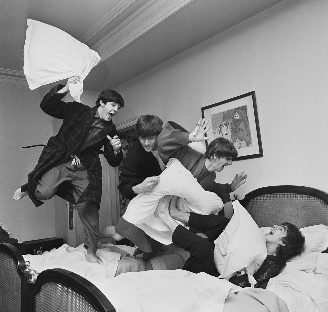 Beatles Pillow Fight, George V Hotel, Paris