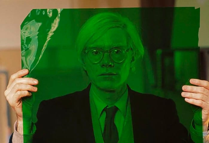 Andy Warhol in his factory, New York